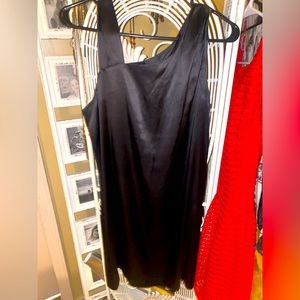 Black satin dress